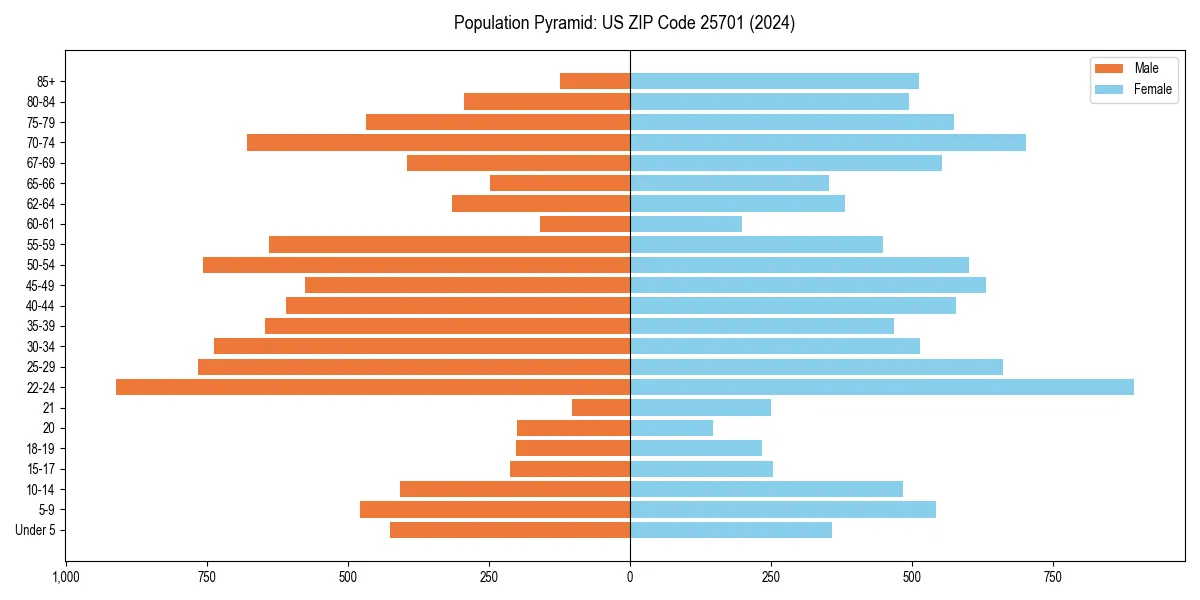 Population pyramid for 