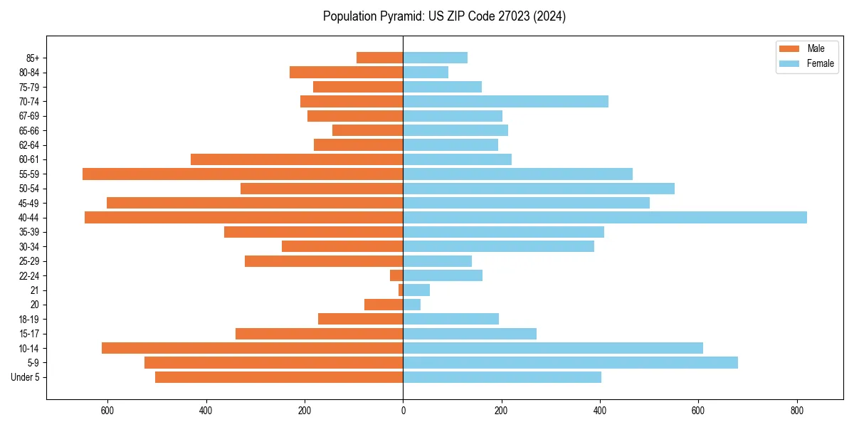 Population pyramid for 