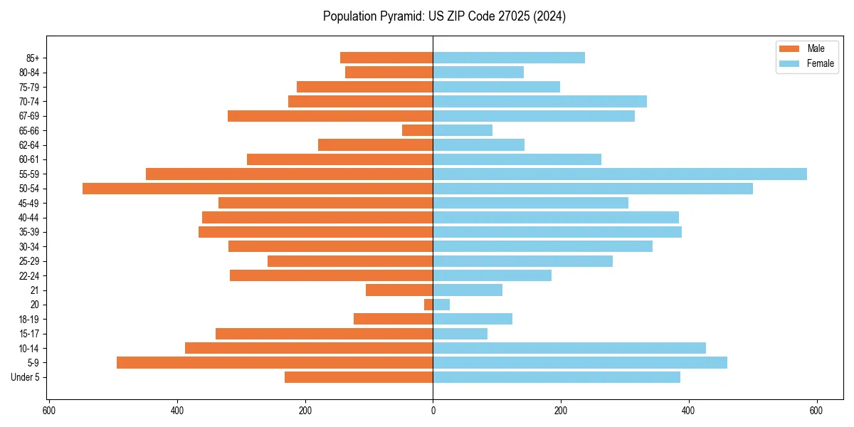Population pyramid for 
