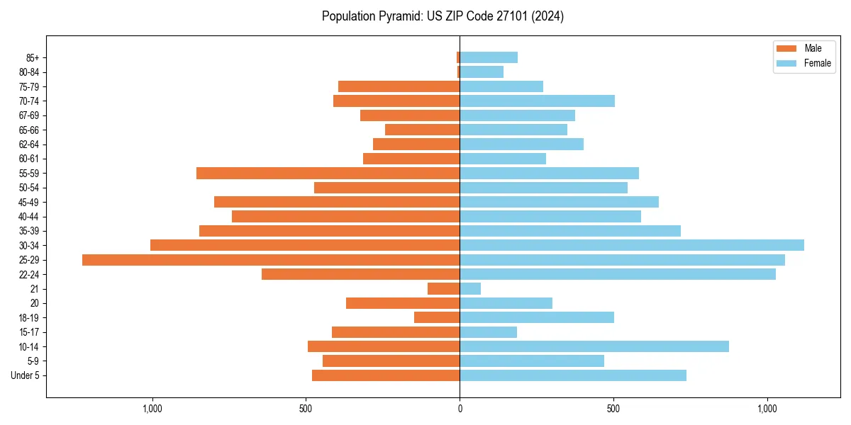 Population pyramid for 
