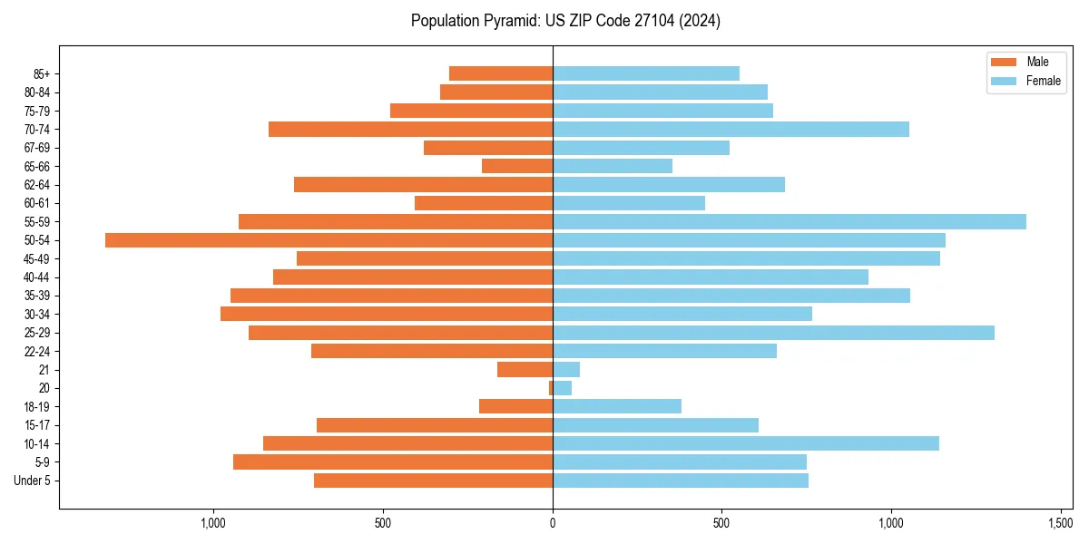 Population pyramid for 