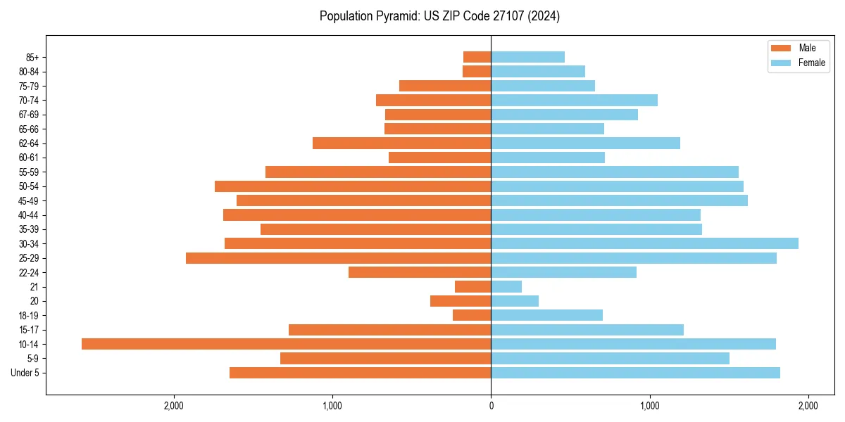 Population pyramid for 