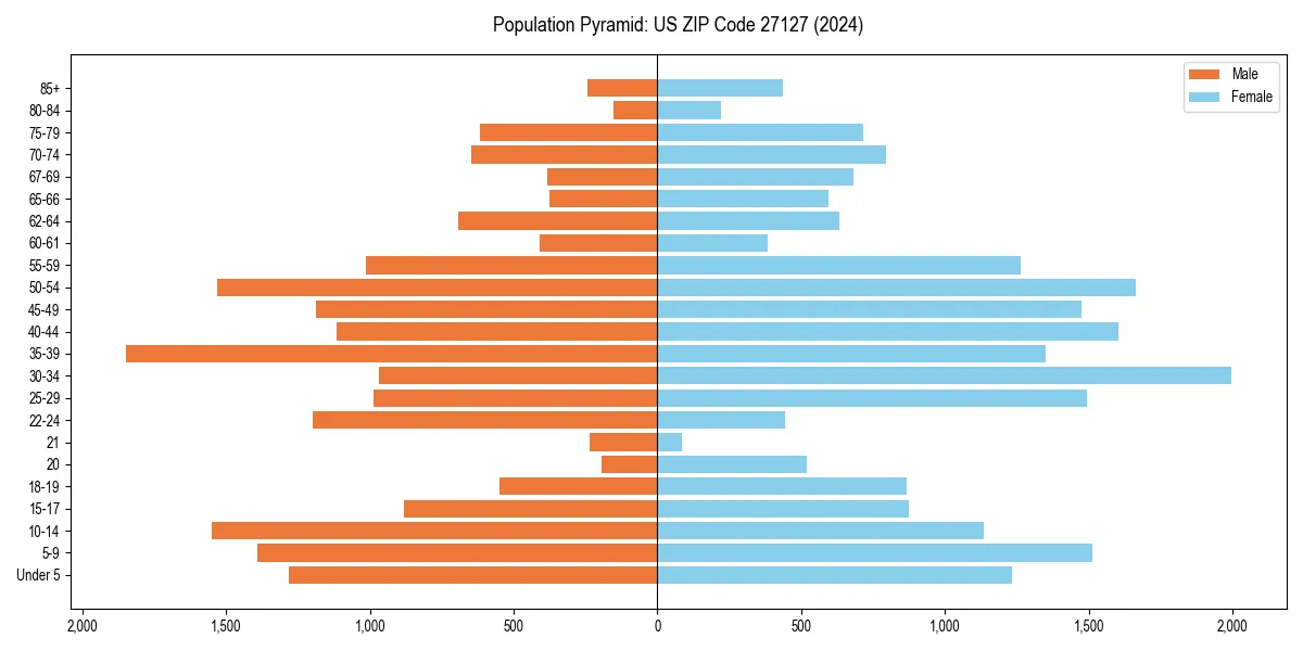 Population pyramid for 