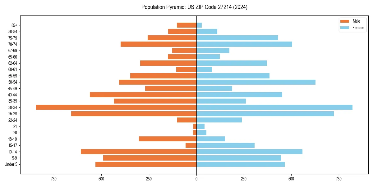 Population pyramid for 