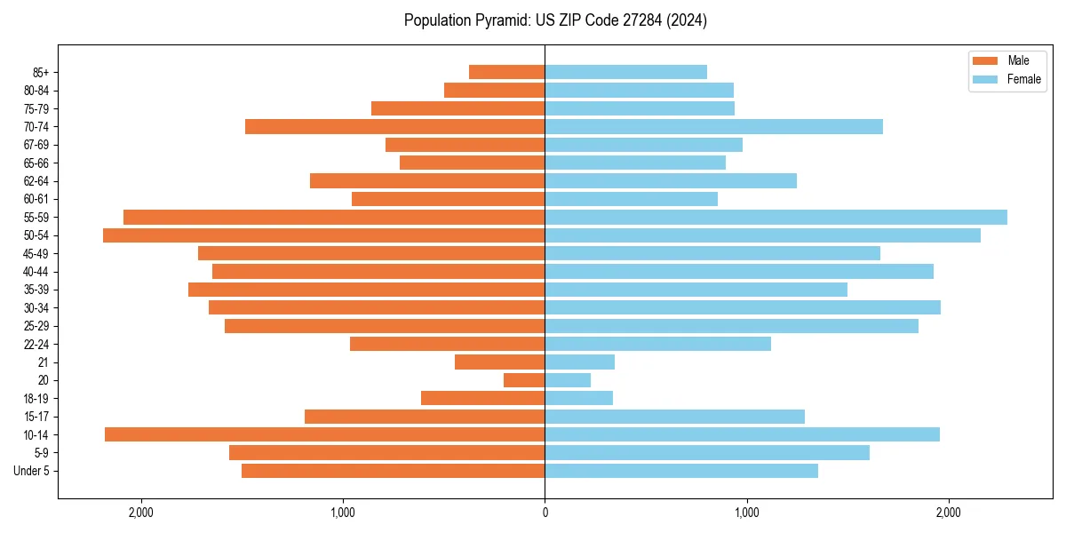 Population pyramid for 