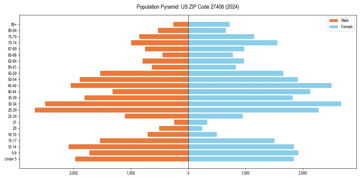 Population pyramid for 