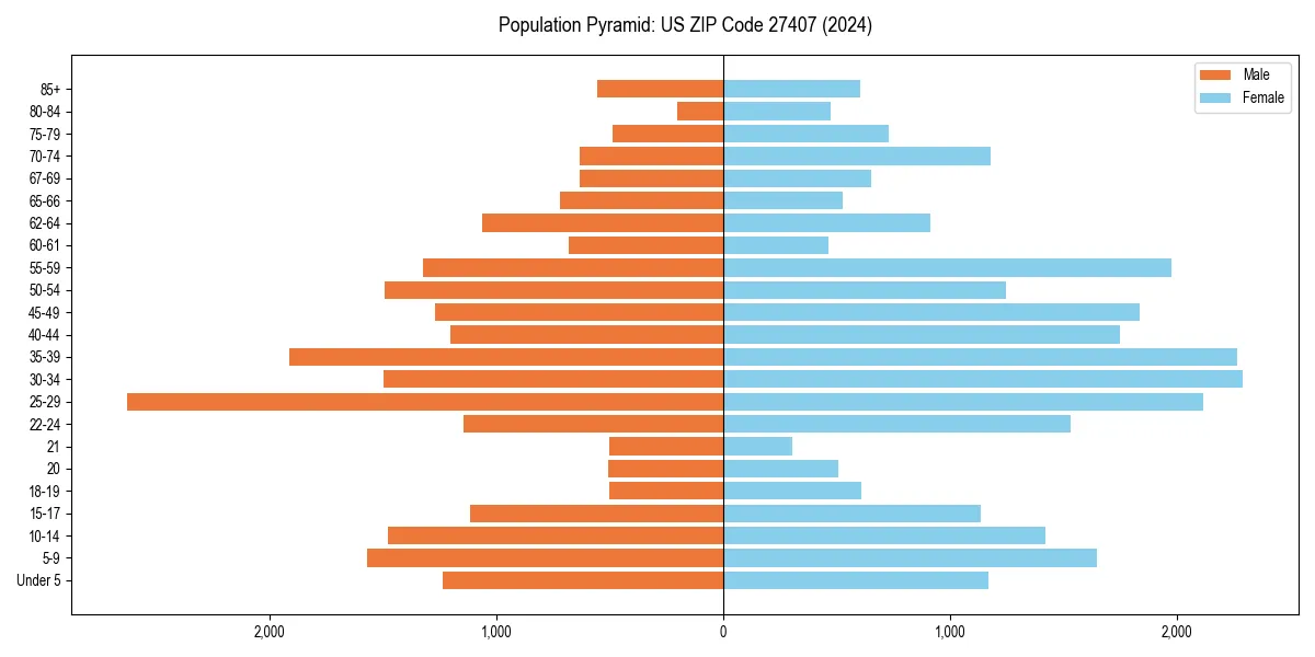 Population pyramid for 