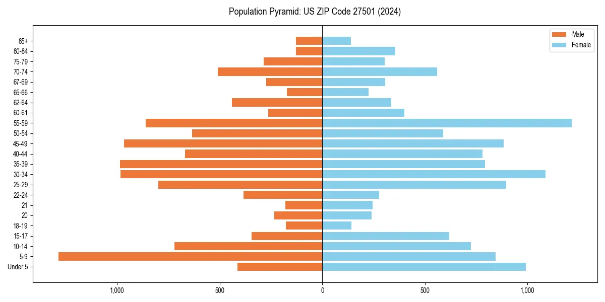 Population pyramid for 