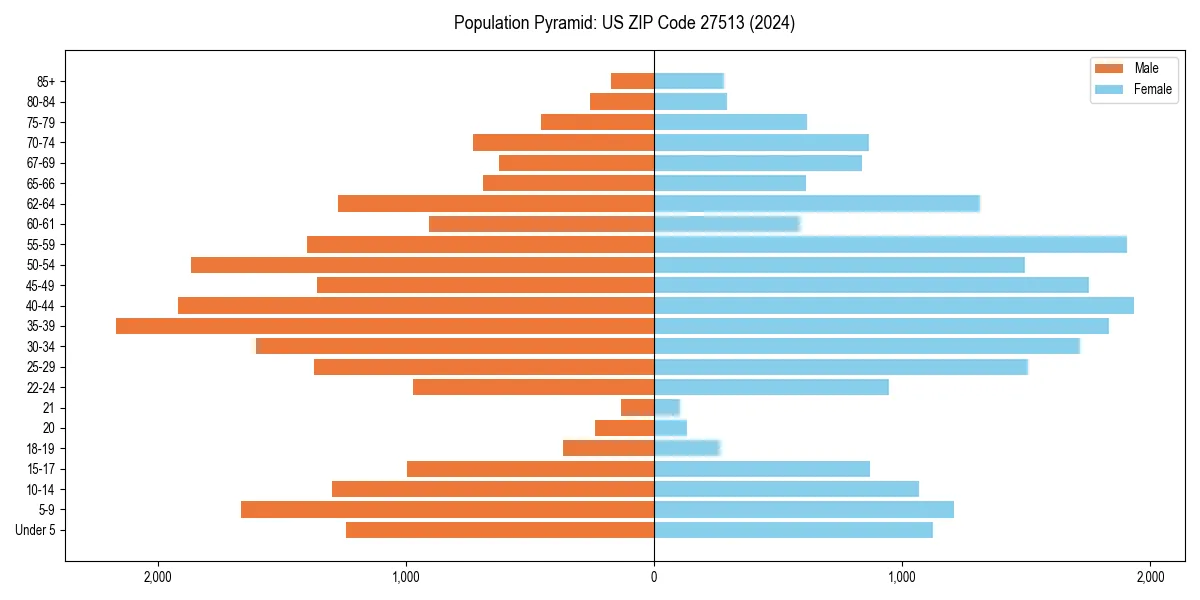 Population pyramid for 
