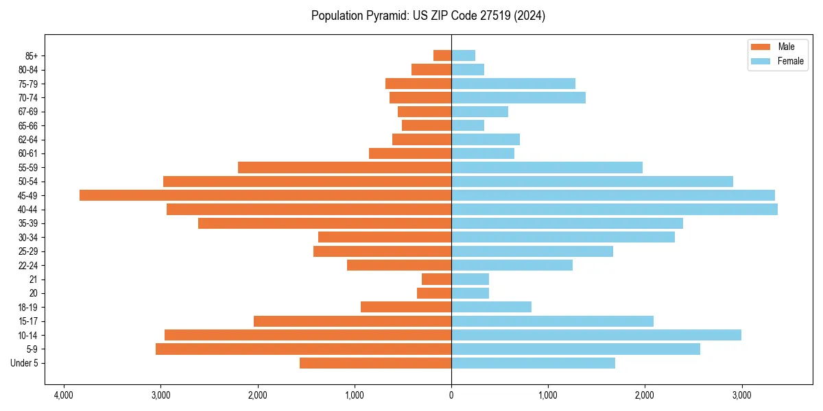 Population pyramid for 