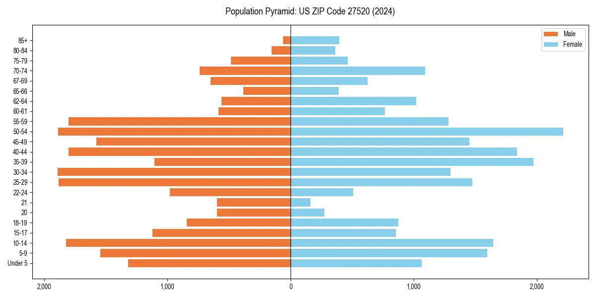 Population pyramid for 