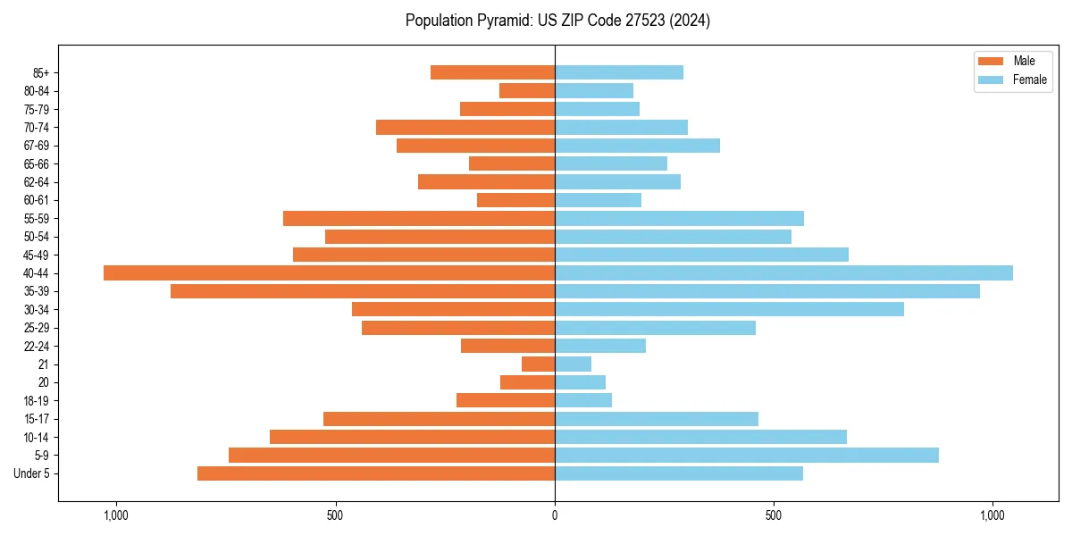 Population pyramid for 