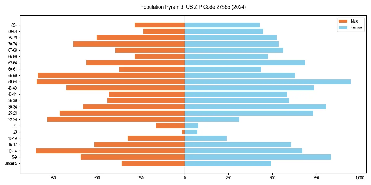Population pyramid for 