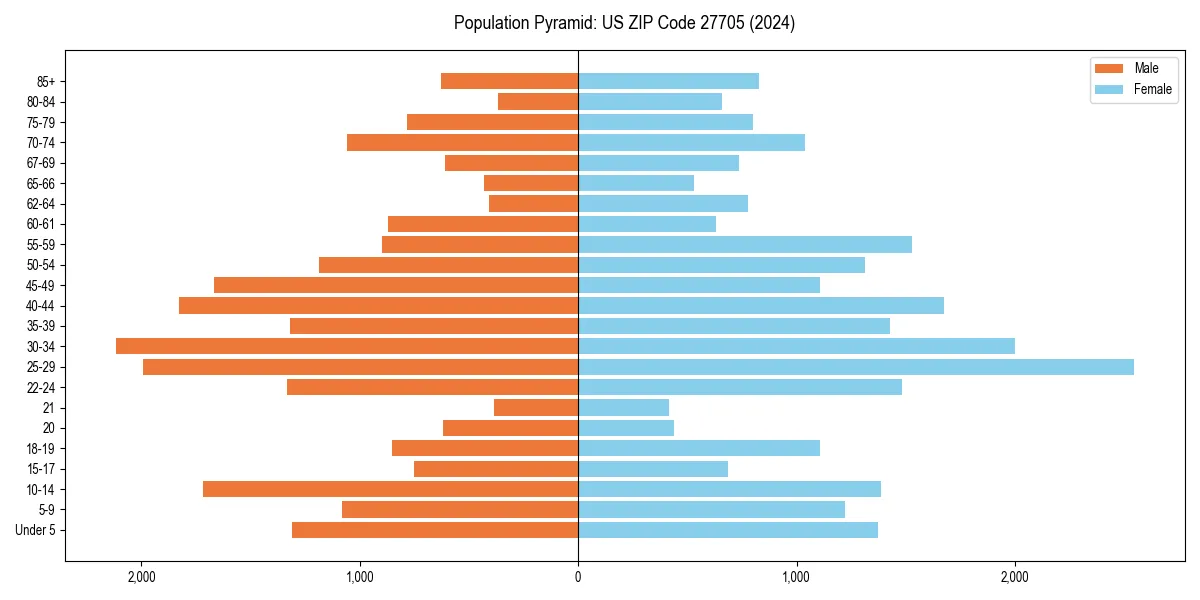 Population pyramid for 