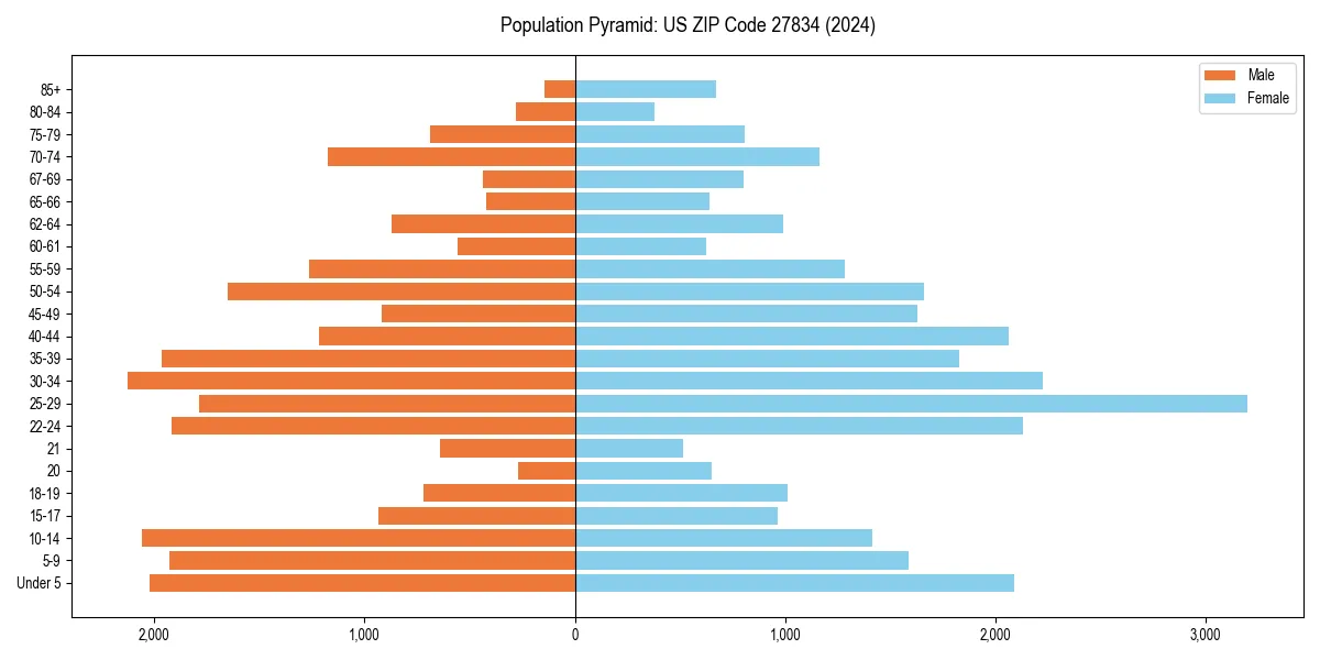 Population pyramid for 
