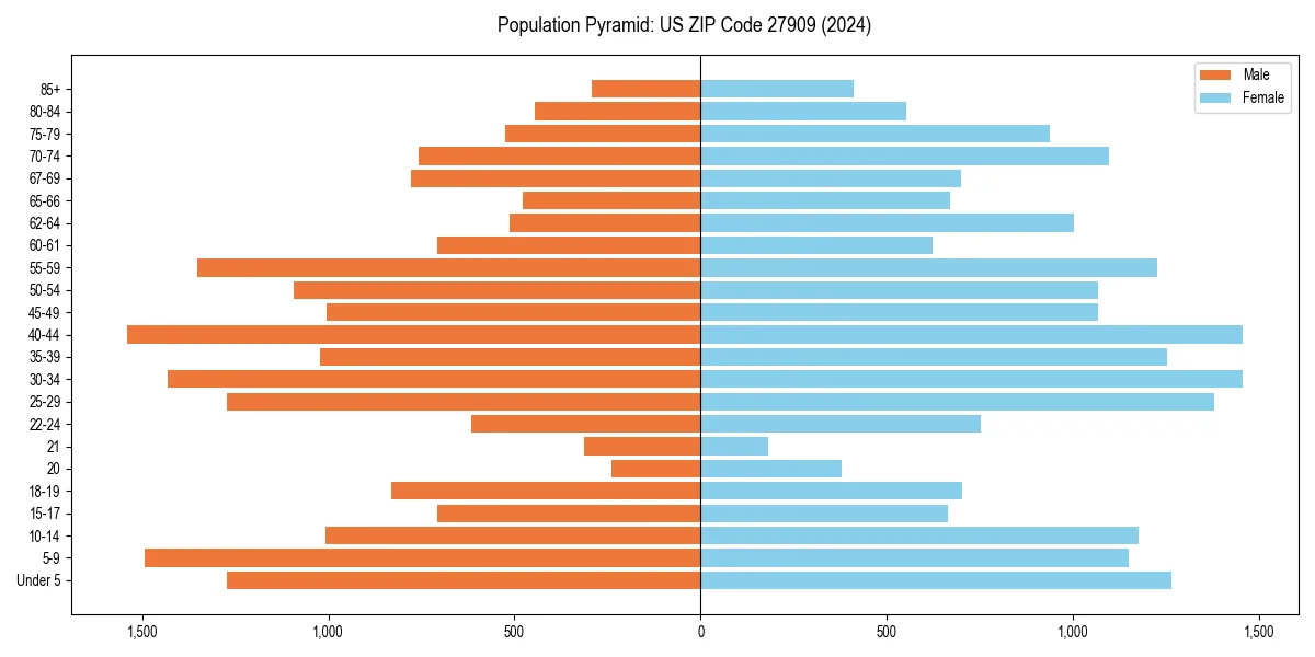Population pyramid for 