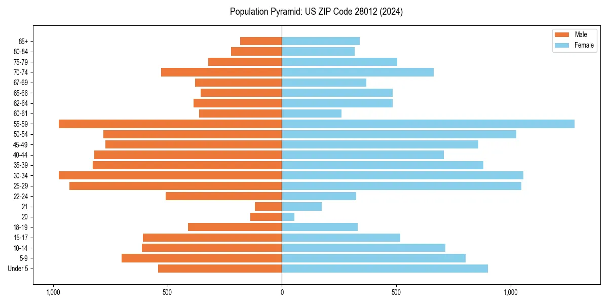 Population pyramid for 