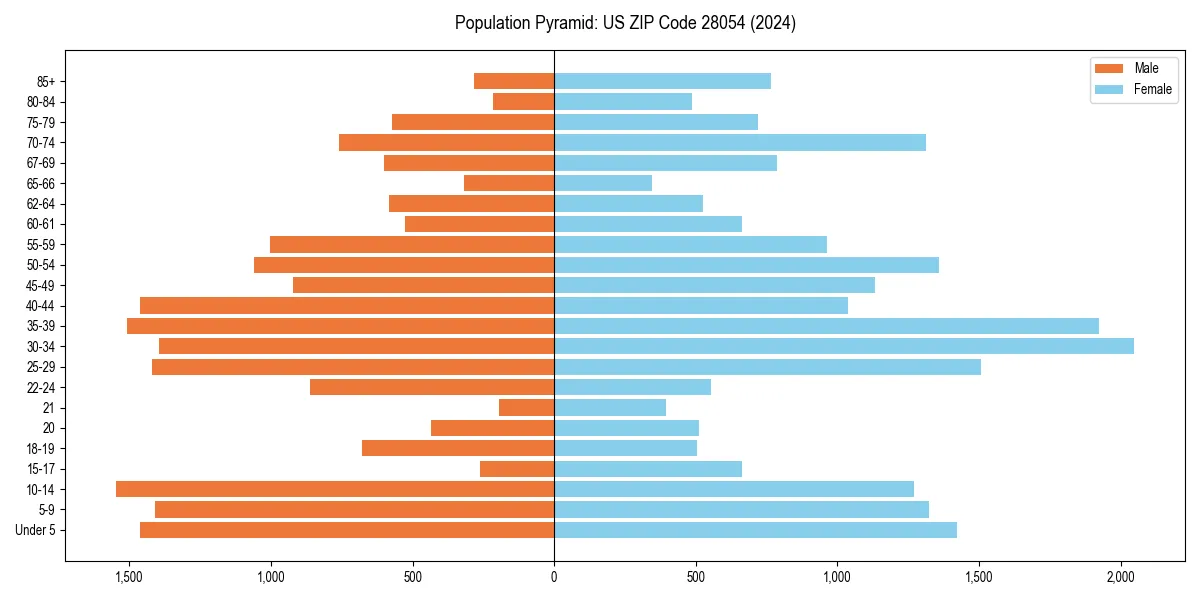 Population pyramid for 