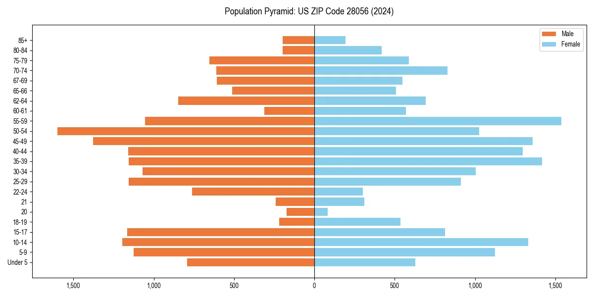 Population pyramid for 