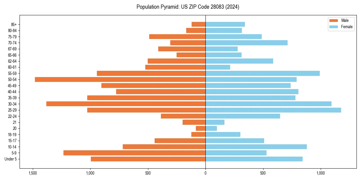 Population pyramid for 