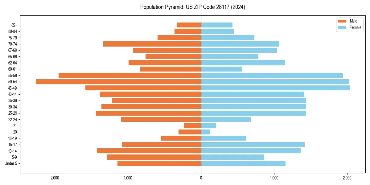 Population pyramid for 