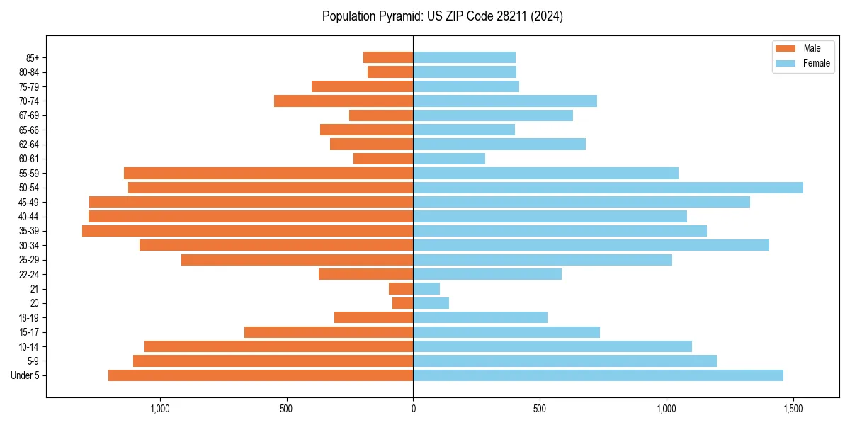 Population pyramid for 