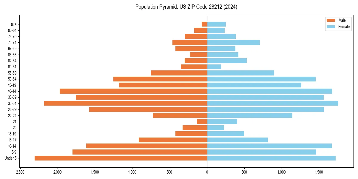 Population pyramid for 