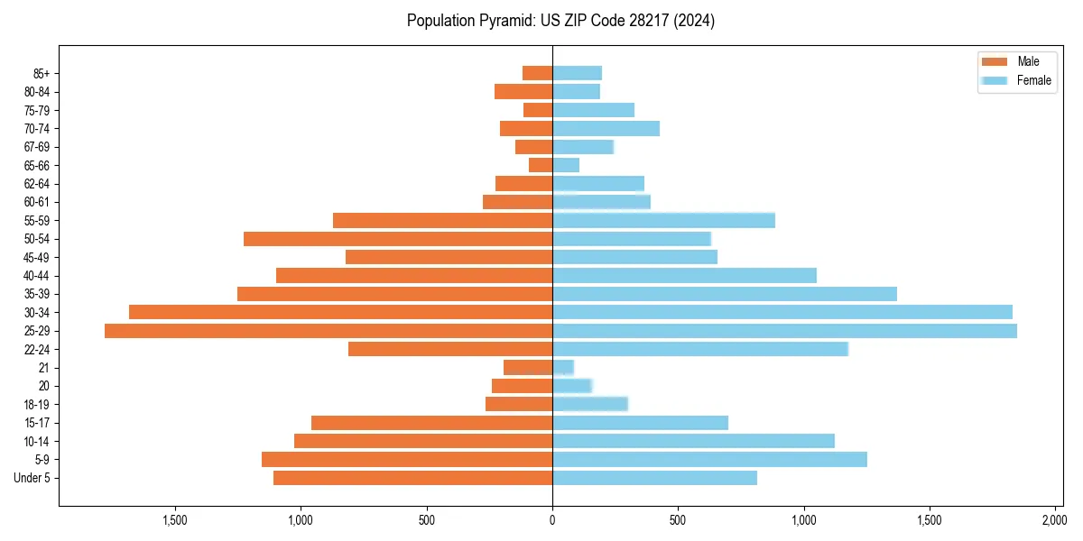 Population pyramid for 