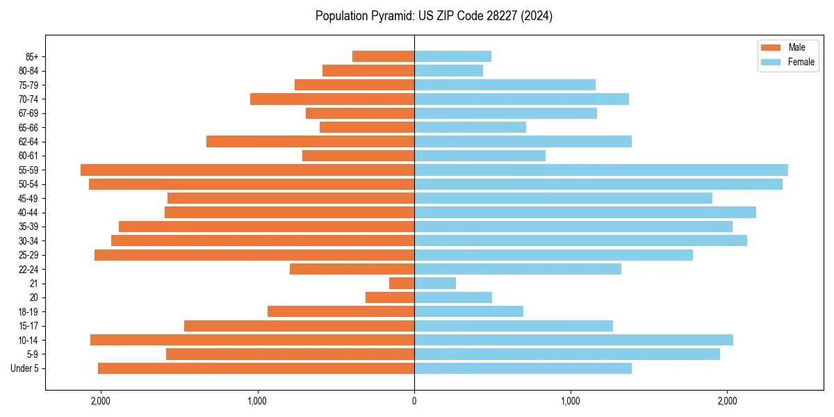 Population pyramid for 