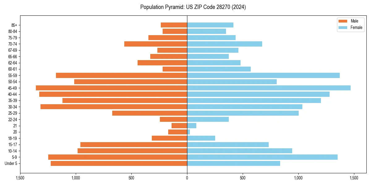 Population pyramid for 