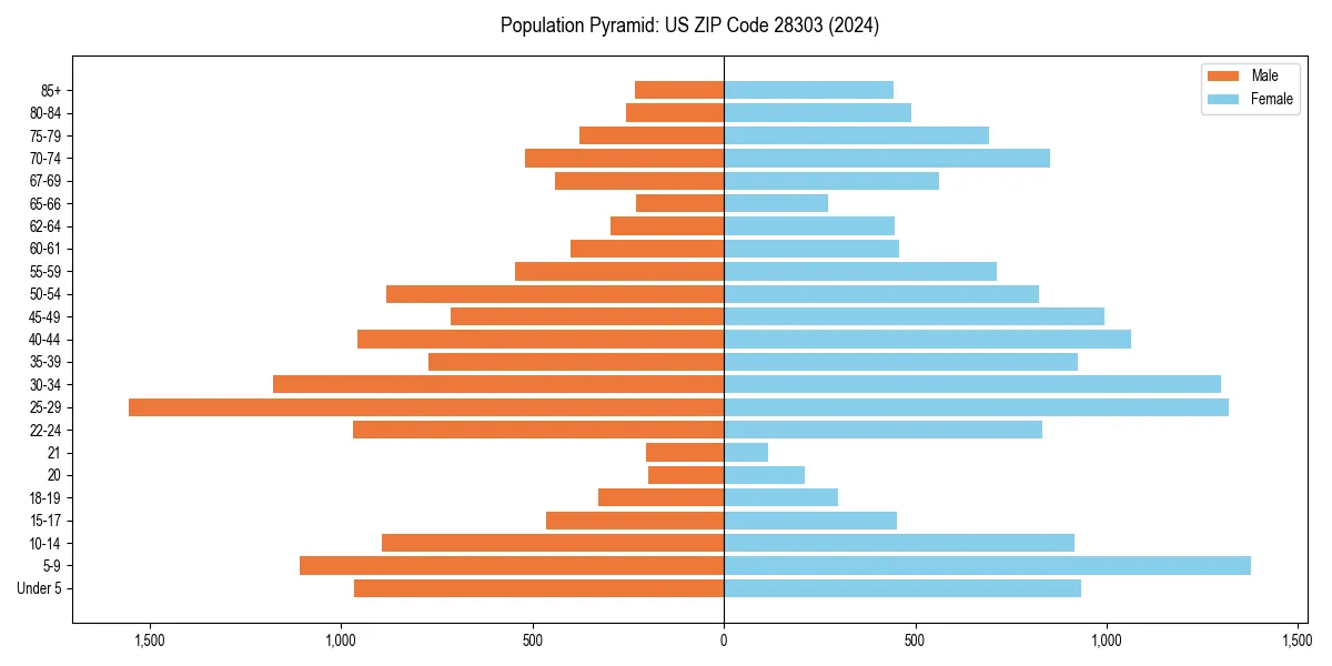 Population pyramid for 