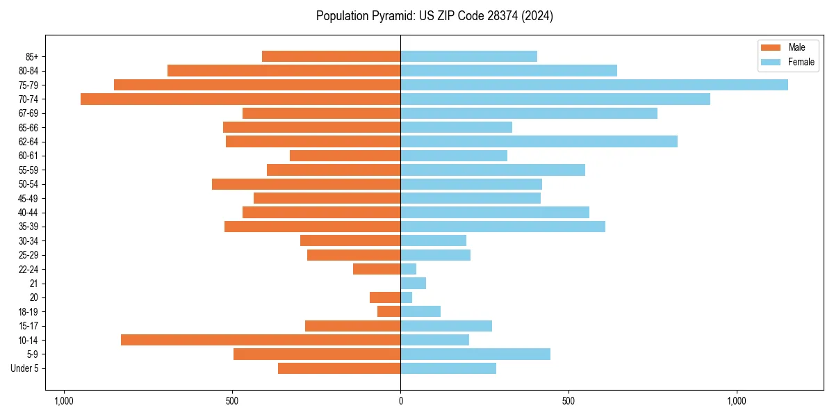 Population pyramid for 