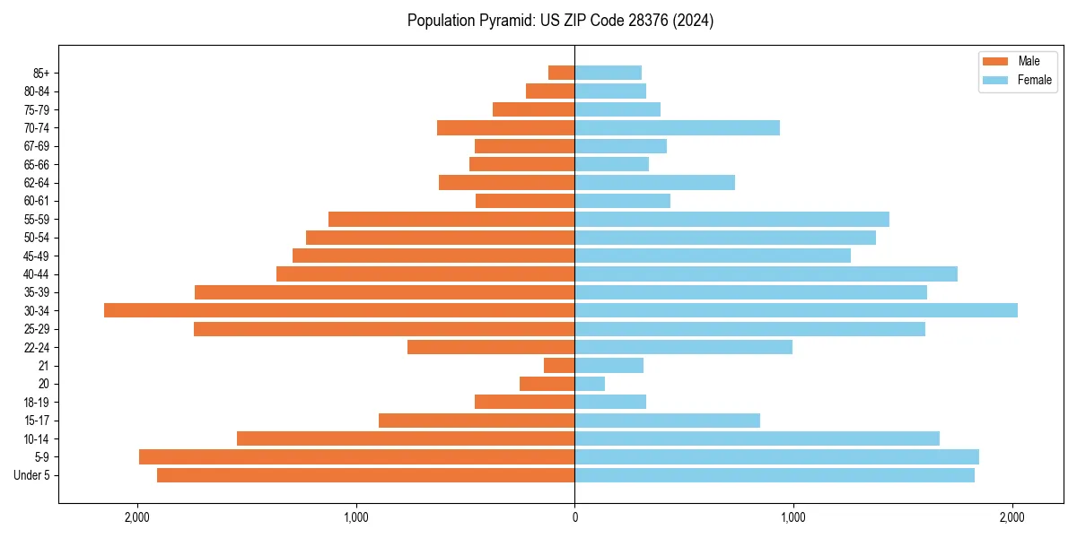 Population pyramid for 
