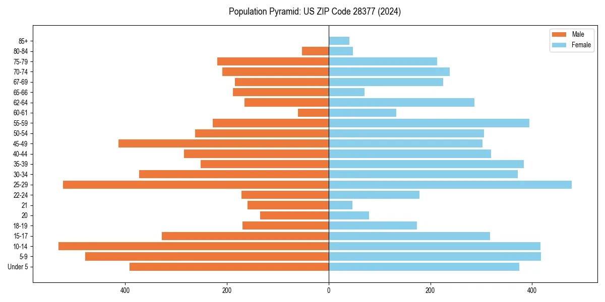 Population pyramid for 