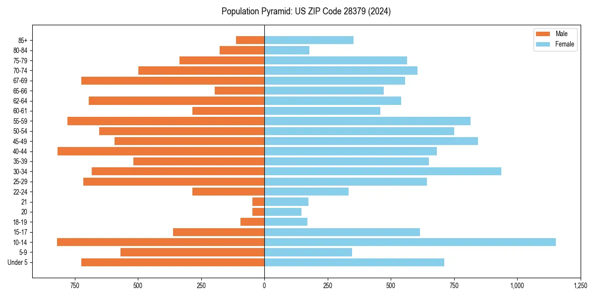 Population pyramid for 