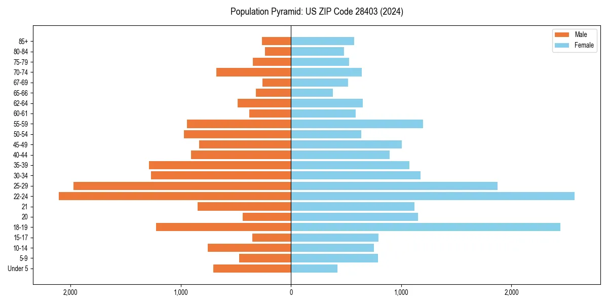 Population pyramid for 