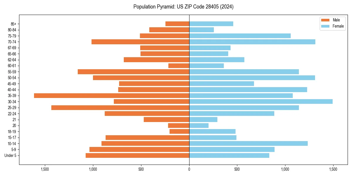 Population pyramid for 
