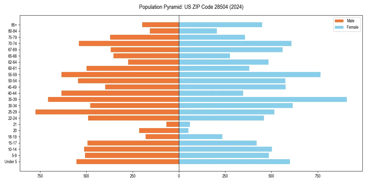 Population pyramid for 