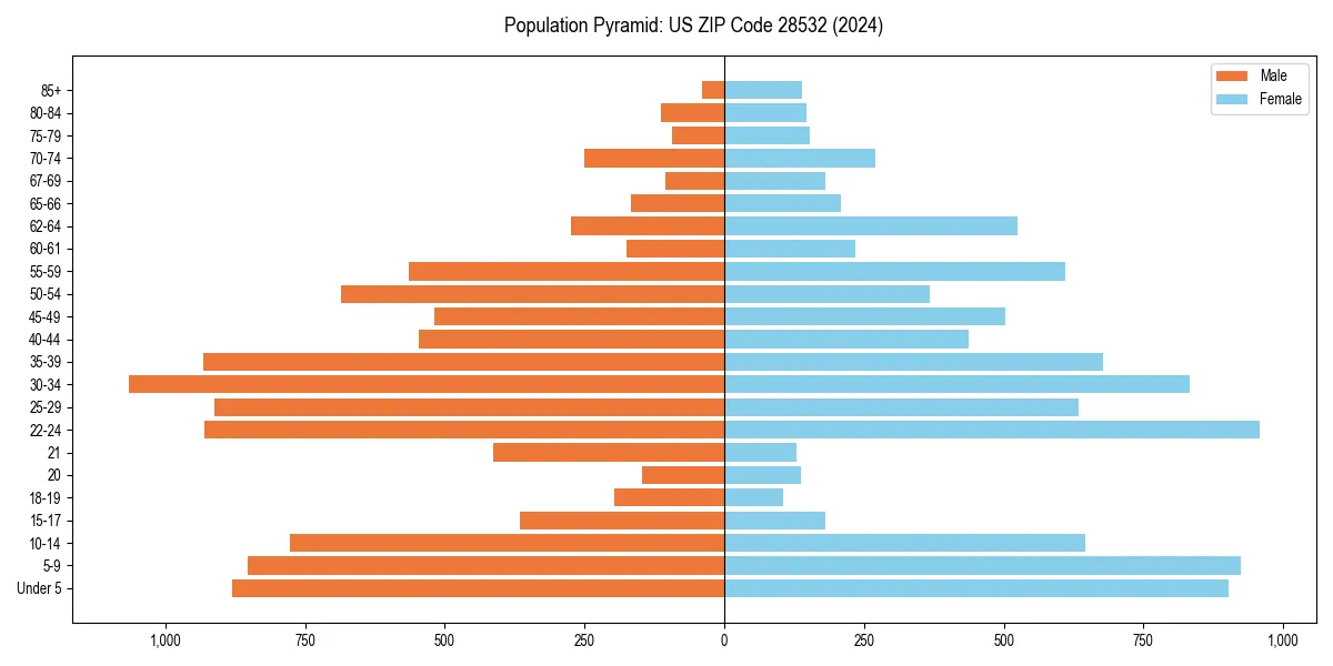 Population pyramid for 