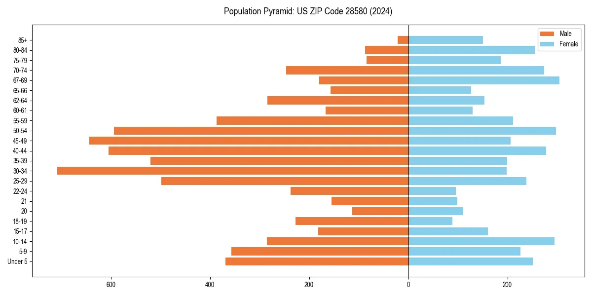 Population pyramid for 