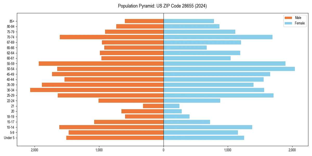 Population pyramid for 