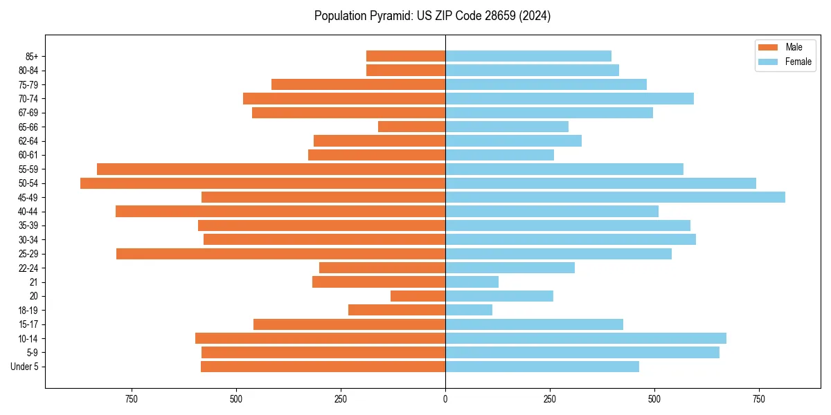 Population pyramid for 