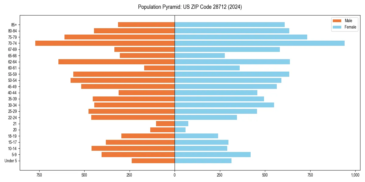 Population pyramid for 