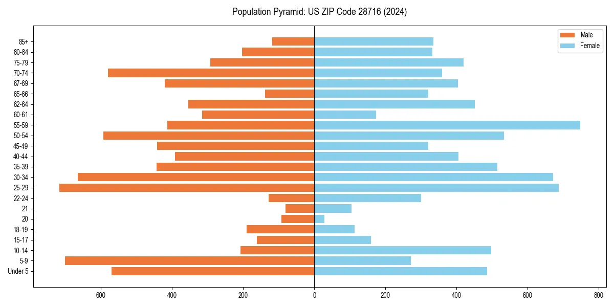 Population pyramid for 