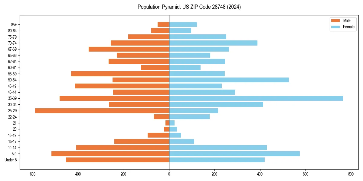 Population pyramid for 