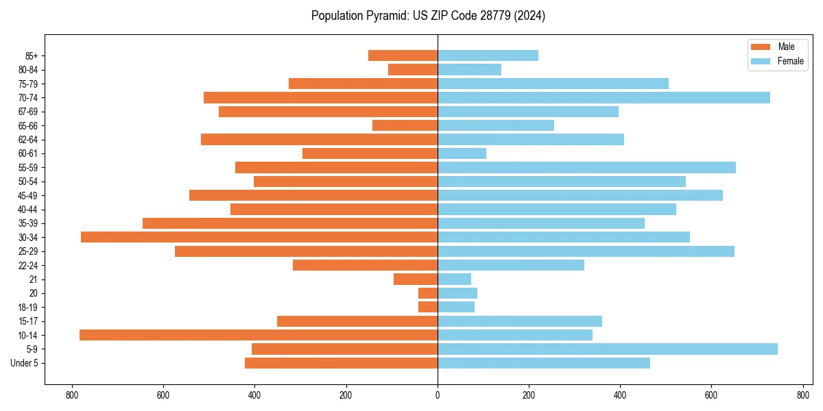 Population pyramid for 