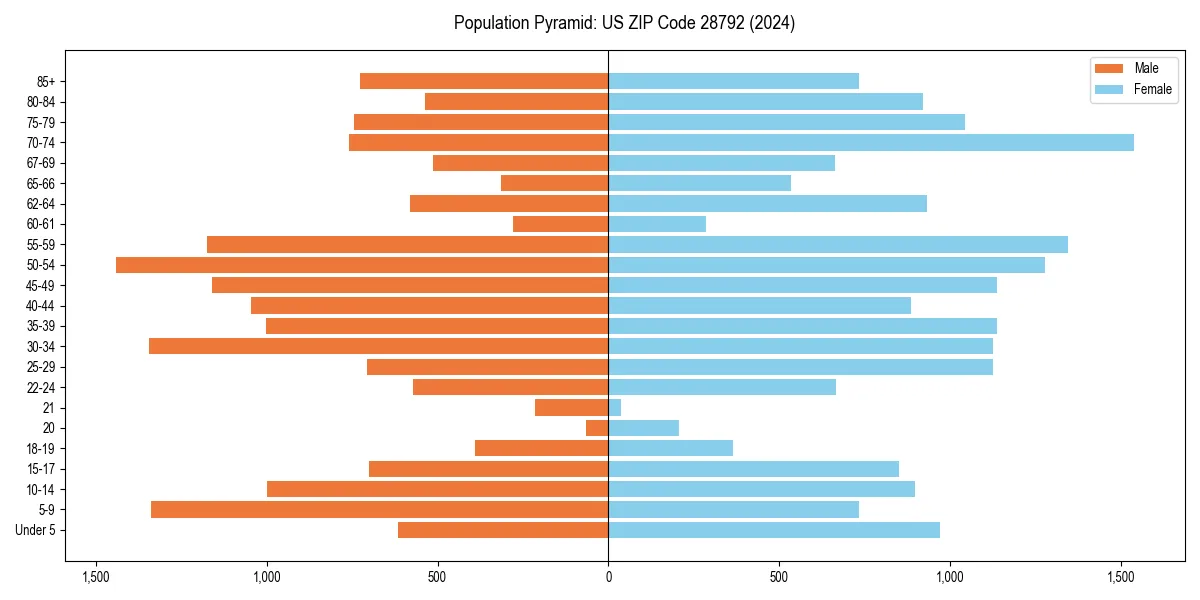 Population pyramid for 