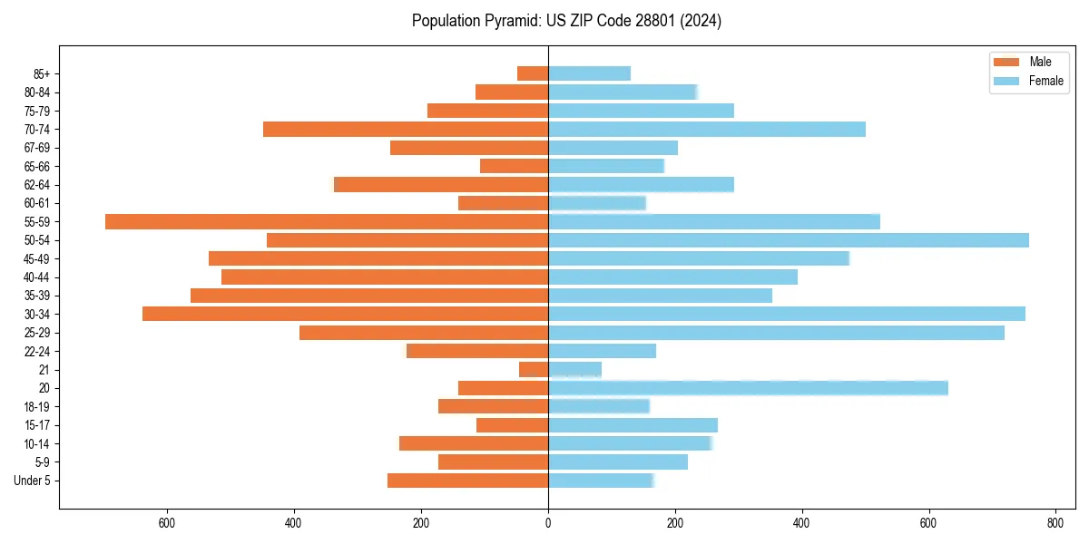 Population pyramid for 
