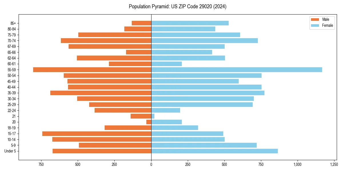 Population pyramid for 