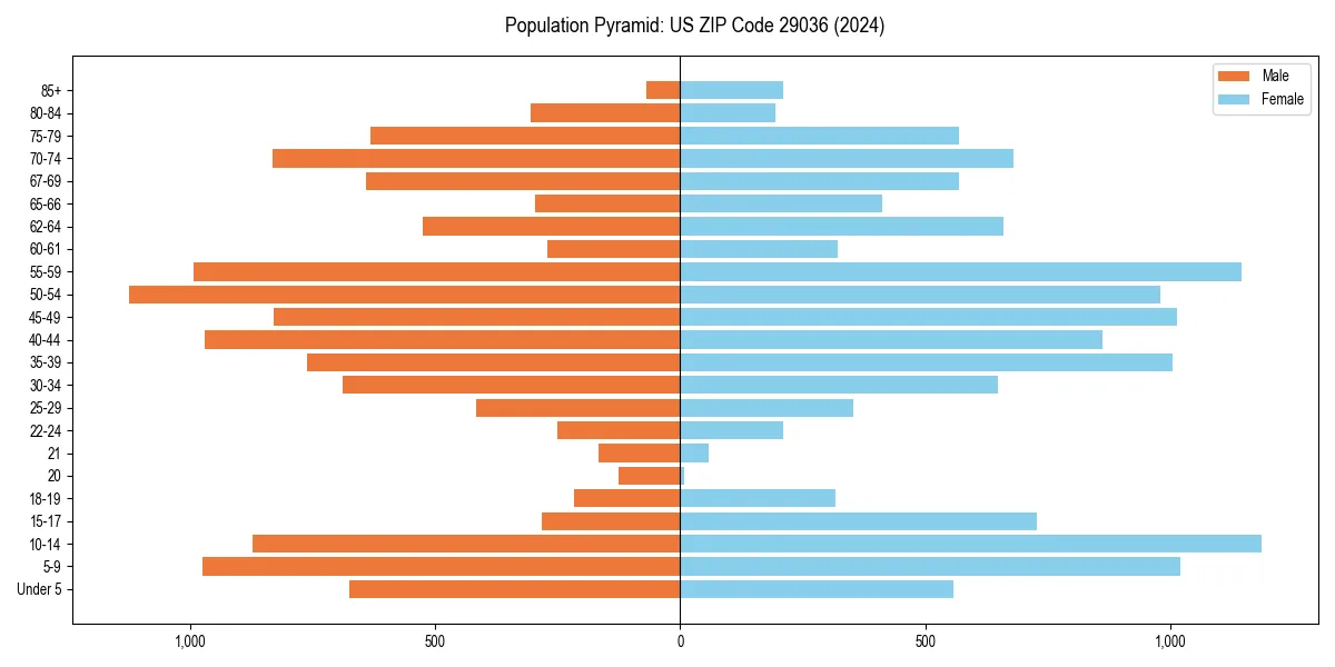 Population pyramid for 